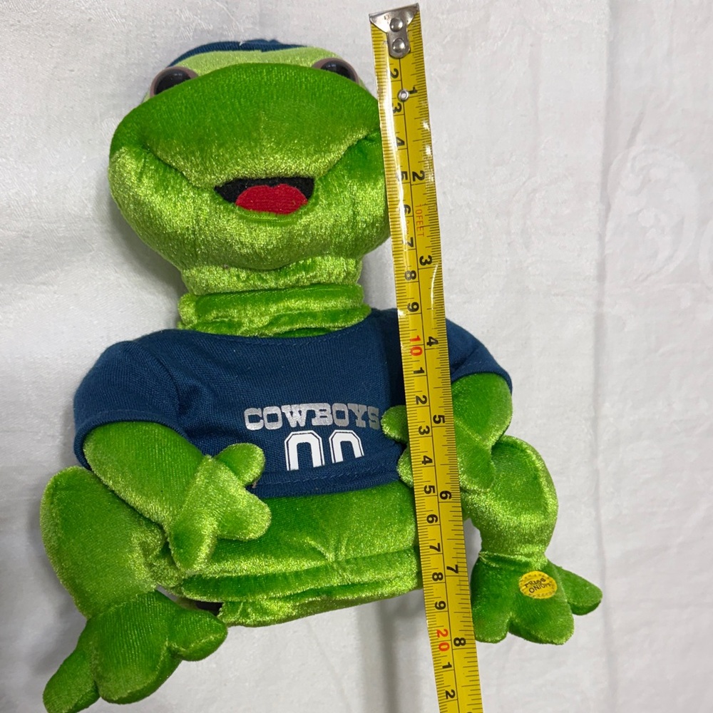 Singing Animated Frog in Navy Cowboys Jersey - Picture 4 of 4